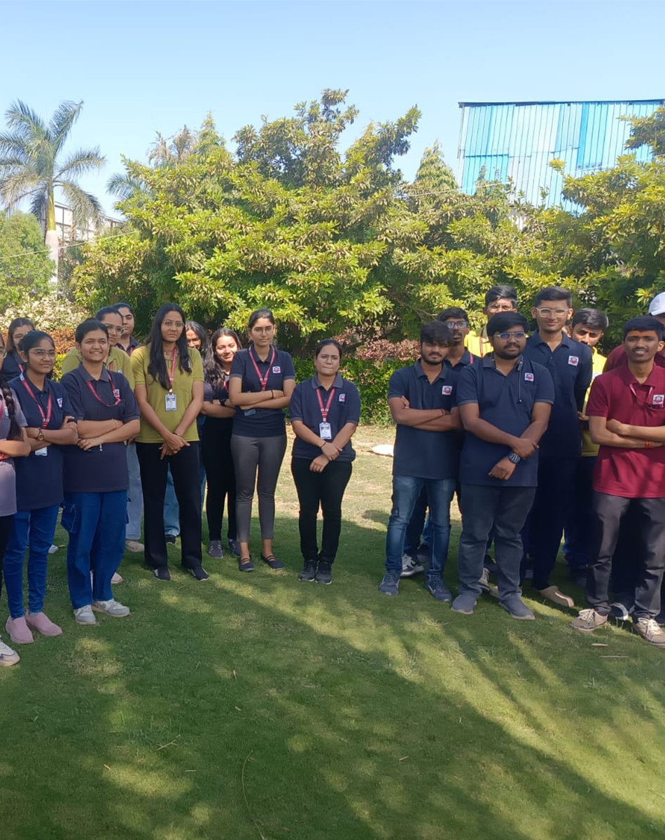 Students of GMIU university Bhavnagar on a visit to Arihant industries